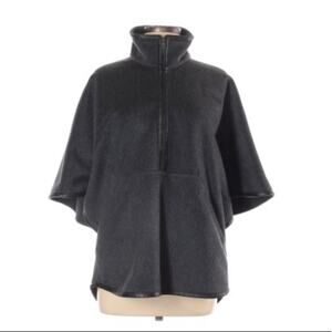 Theory dark gray wool poncho jacket